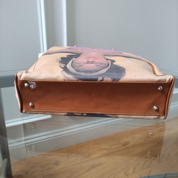 Vintage Anya Hindmarch printed Tote Bag 11x11x3.5" - Picture 10 of 16